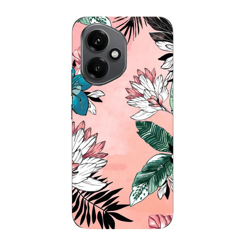 Honor Magic 400 Tropical flowers Transparent Silicone TPU Θήκη